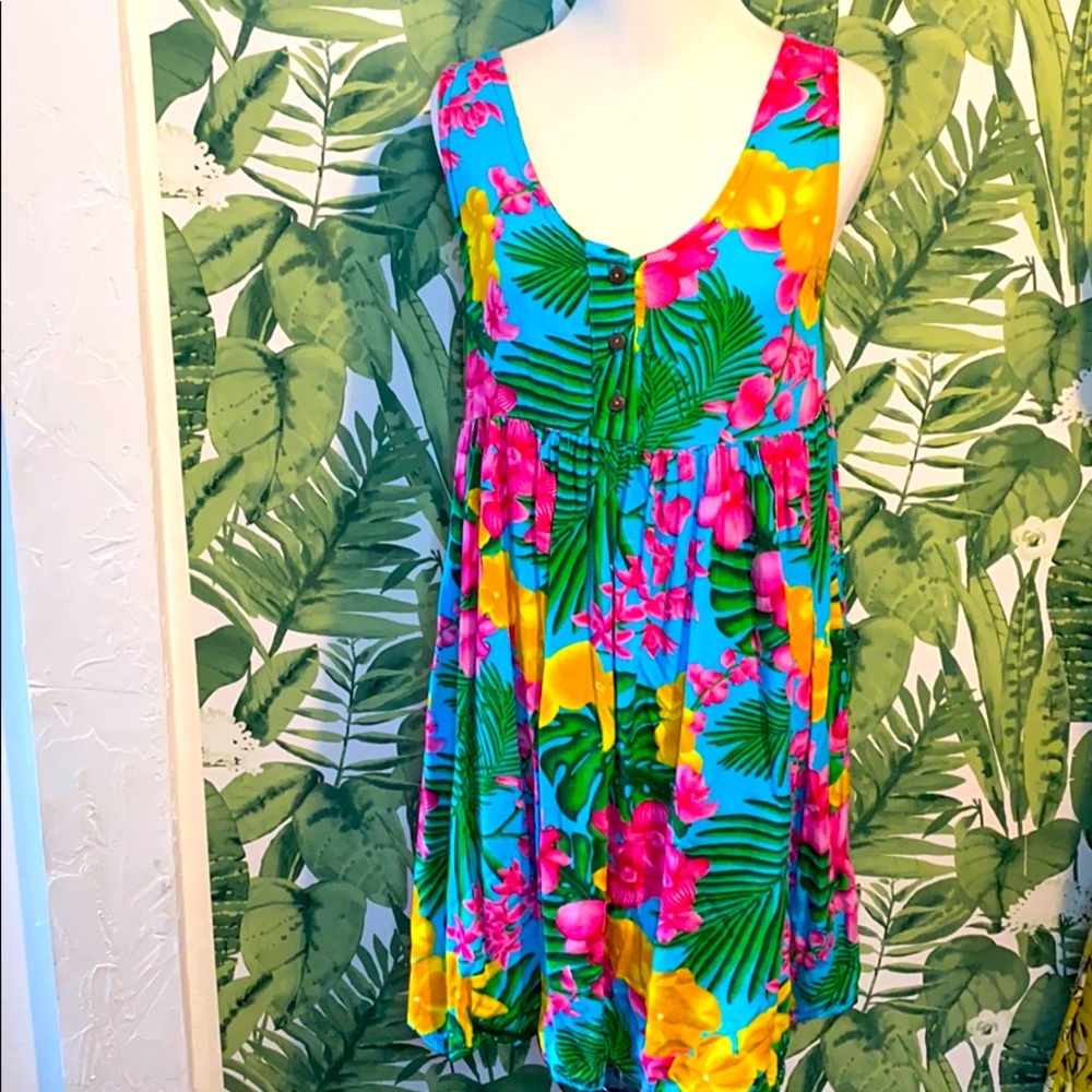 Aloha Floral Pattern Dress Cute and comfy Hawaii